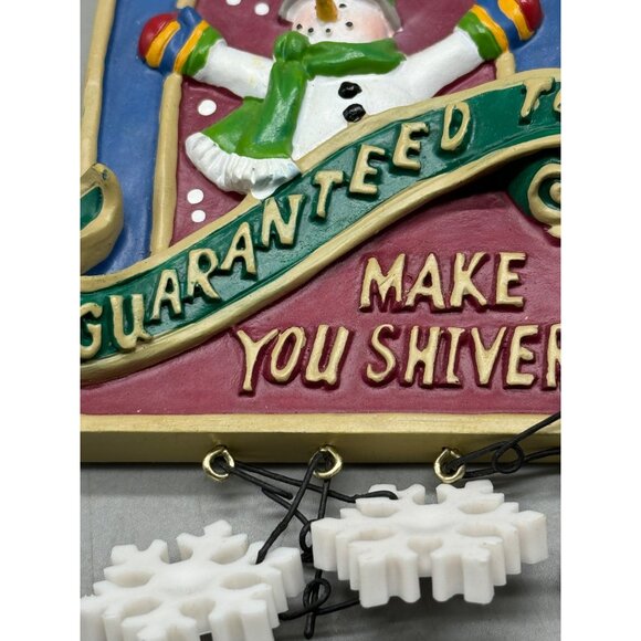 free hugs guaranteed to make you shiver snowman ornament snowflakes 6x3" READ - Picture 6 of 7